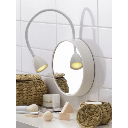 Lustro LED Podświetlane Szare Owalne Smukke